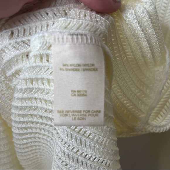 FREE PEOPLE Ribbed Long Sleeve Bone Color Blouse Top - Picture 10 of 13